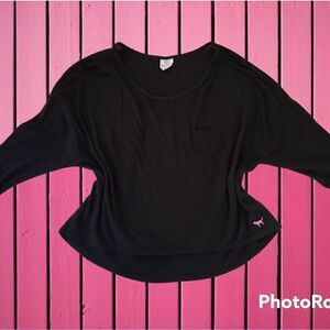 5/$25 Victoria's Secret Pink black basic top